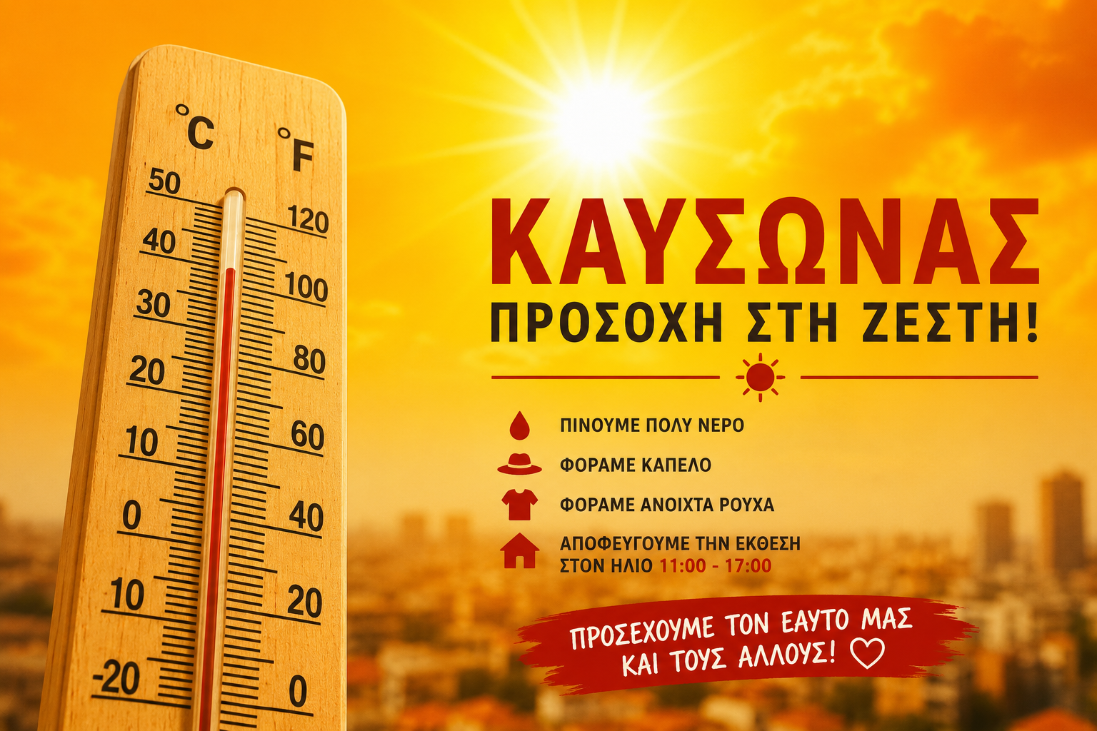 Η παραλία της Θεσσαλονίκης κάτω από έντονο καλοκαιρινό ήλιο, με θερμόμετρο να δείχνει 36 βαθμούς Κελσίου.